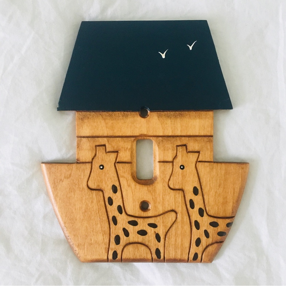 🕊Noah's Ark Light Switch Plate Children's Bedroom Nursery Boy Girl Decor Simple